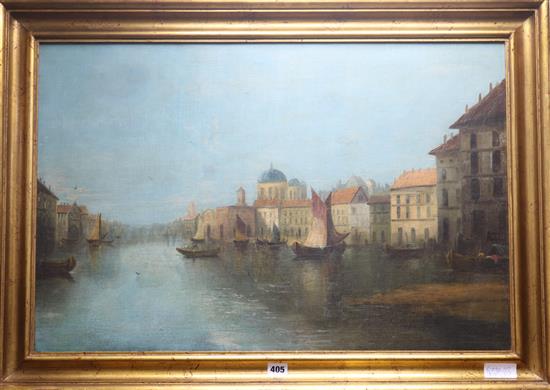 Oil on canvas, Venetian scene, 50 x 74cm